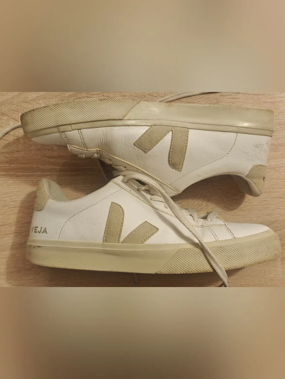 Veja Campo White Natural Grey Suede Sneakers Women’s US 9 Leather Casual
